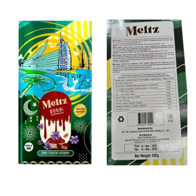 Date Saffron-Meltz-Dubai Chocolate Bars 192g
