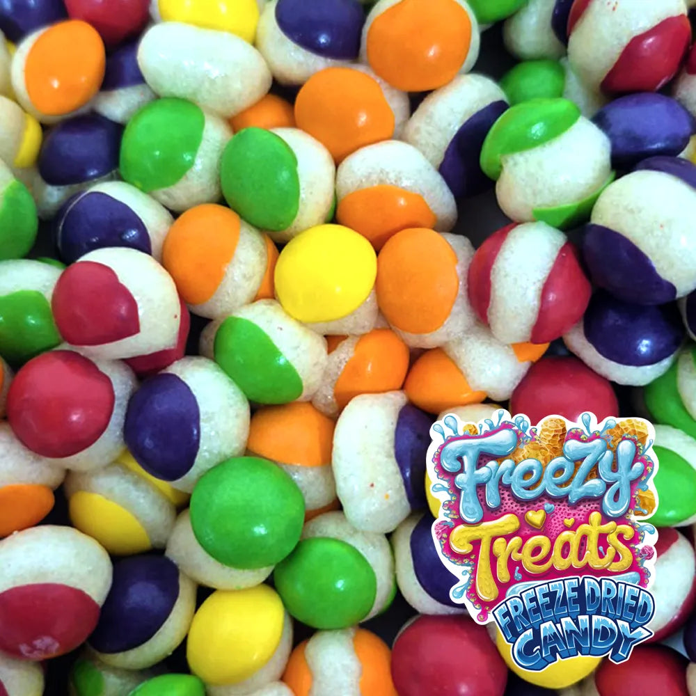Close up Krunchies Rainbow Candy by Freezy Treats