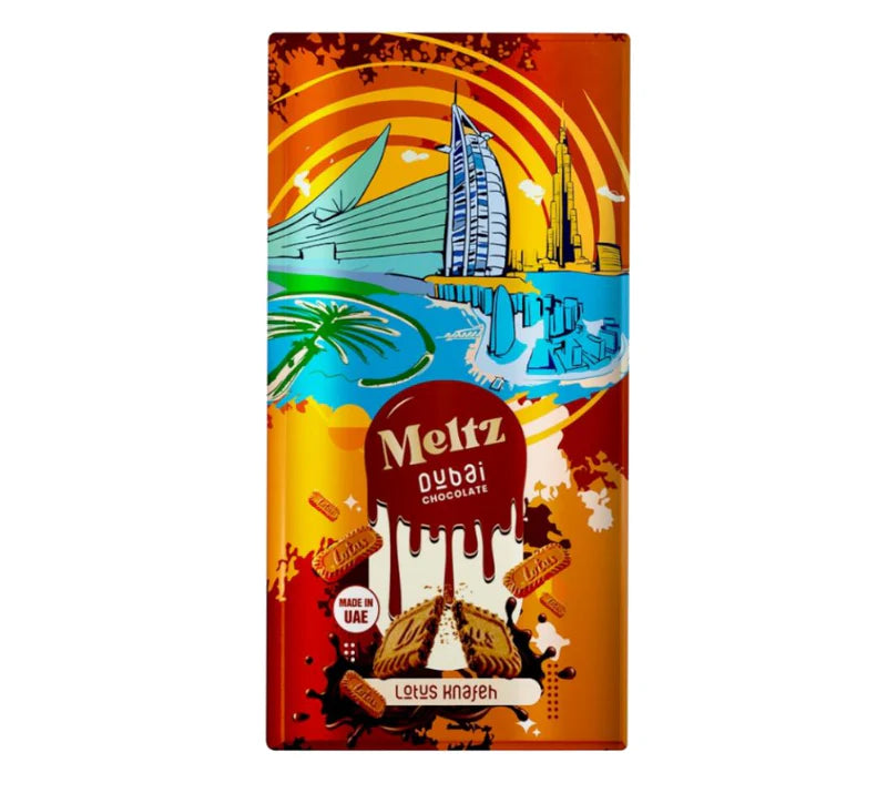 Lotus Biscuit Flavoured Meltz Dubai Chocolate Bars 192g